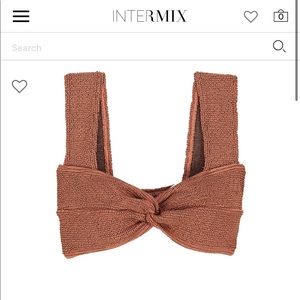EXCLUSIVE to Intermix - Bond Eye Sonny Twisted Lurex Bikini Top